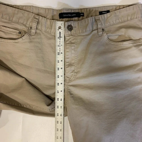 Calvin Klein Jeans Men's Straight Cotton 5 Pocket Straight Leg Chino Size 38x32‎ - Picture 14 of 15